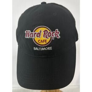 Hard Rock Cafe Black Baltimore Adjustable Closure Cap Hat